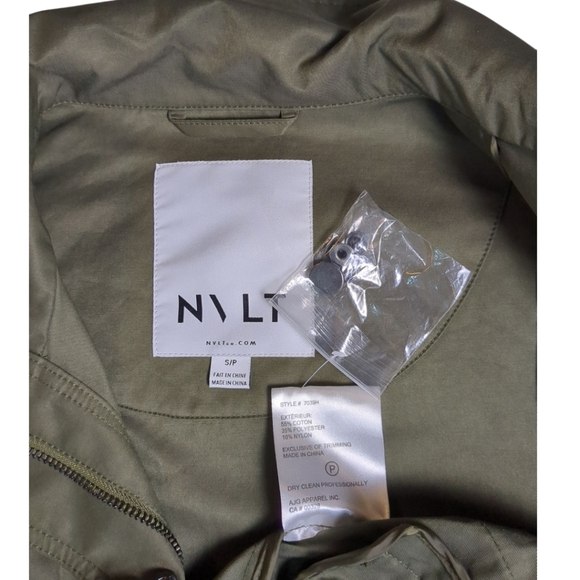 NVLT Cinch Waist Field Jacket in Olive Khaki SIZE Small - Picture 6 of 6